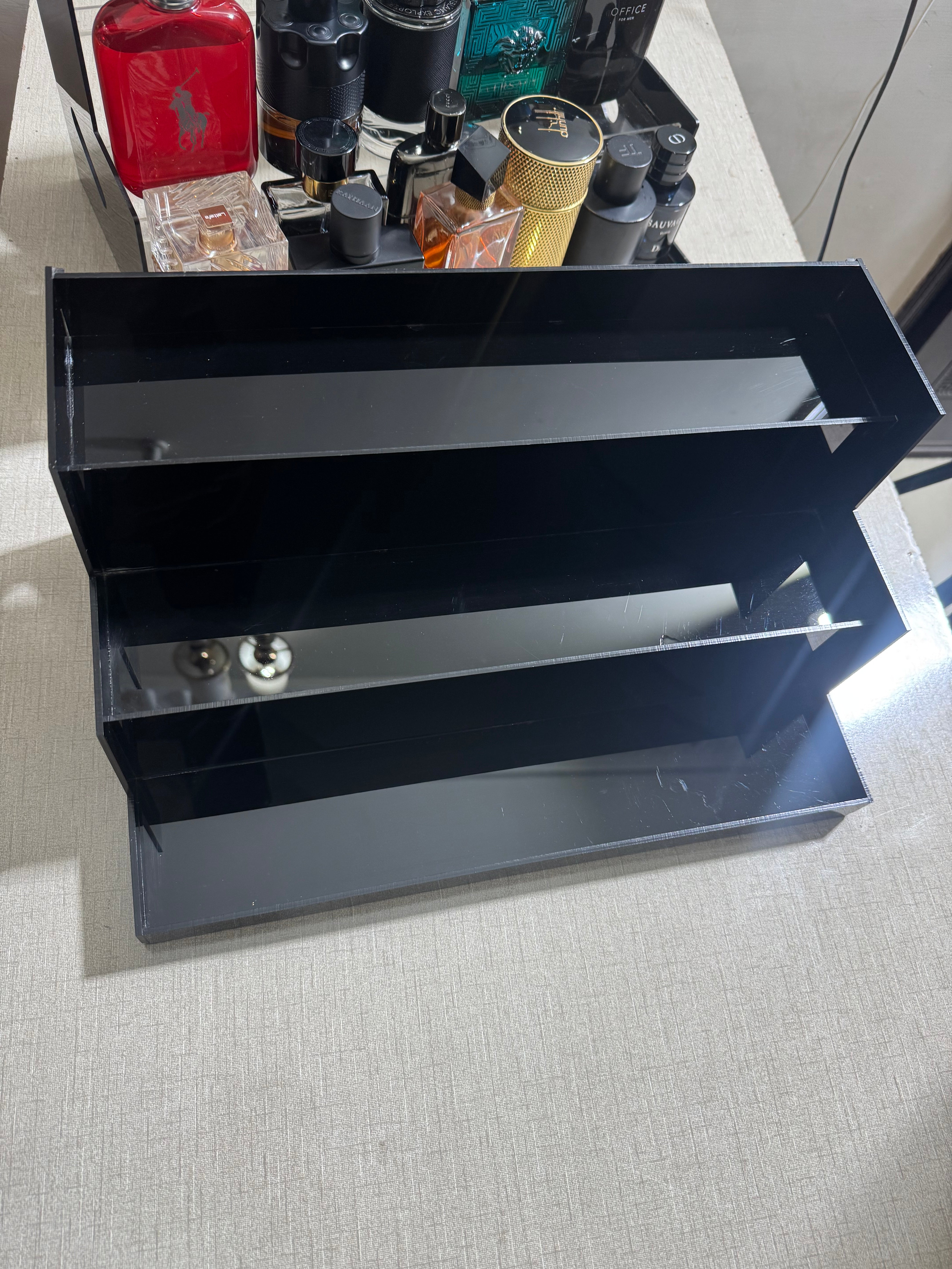 3-Tier Perfume Organizer Stand, Clear Display Stand Makeup Organizer Skincare Organizers - Armix Store