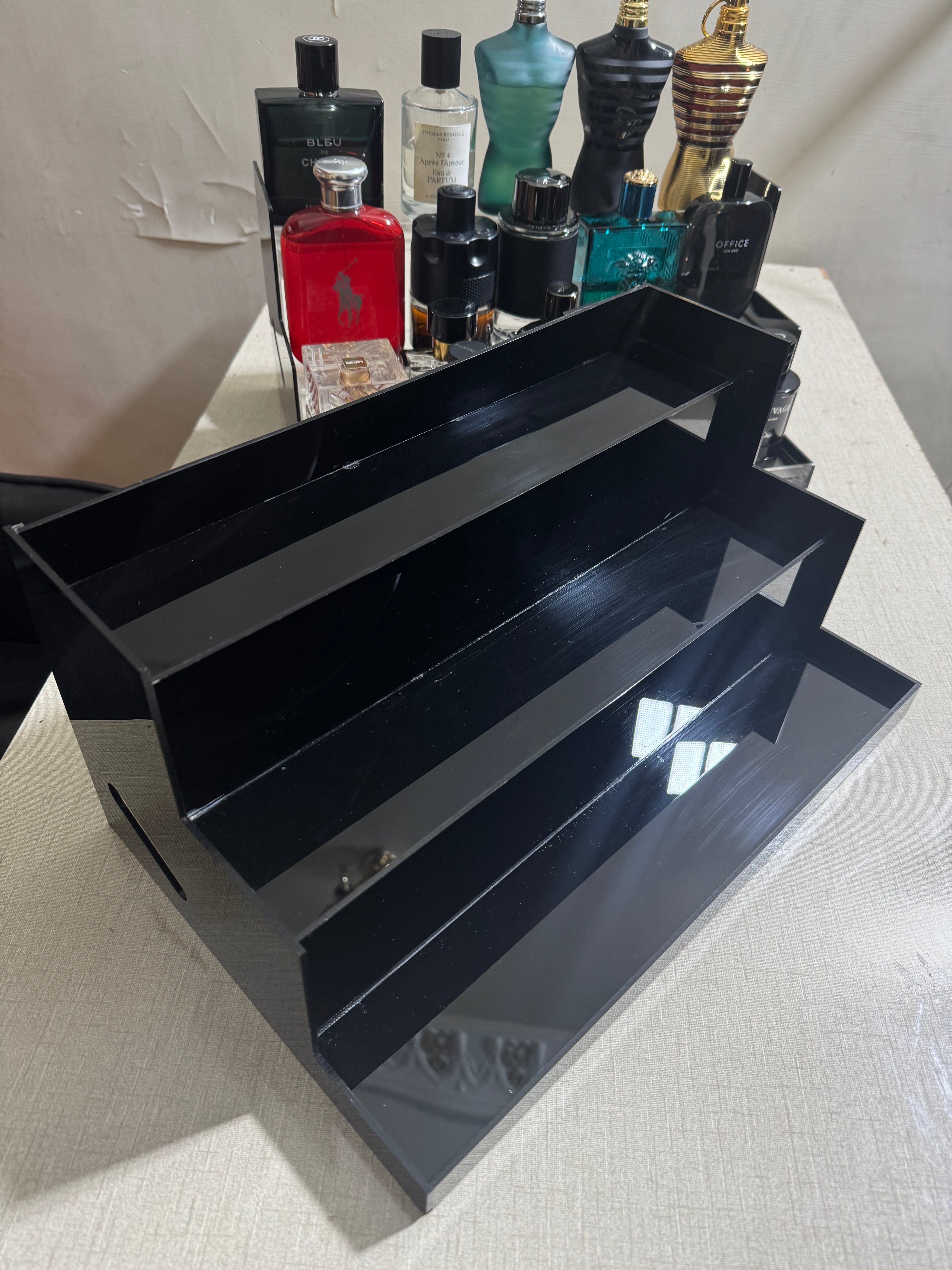 3-Tier Perfume Organizer Stand, Clear Display Stand Makeup Organizer Skincare Organizers - Armix Store