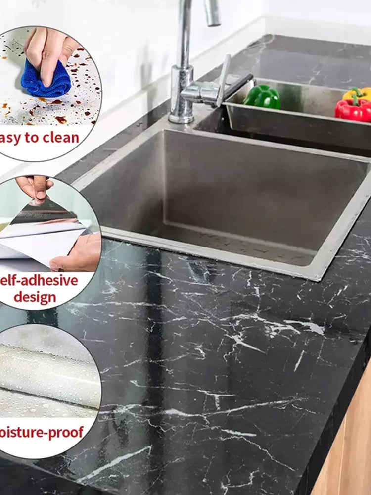 Self Adhesive Marble Sheet | Anti Oil & Heat Resistant (2ft x 6.5ft) - Armix Store