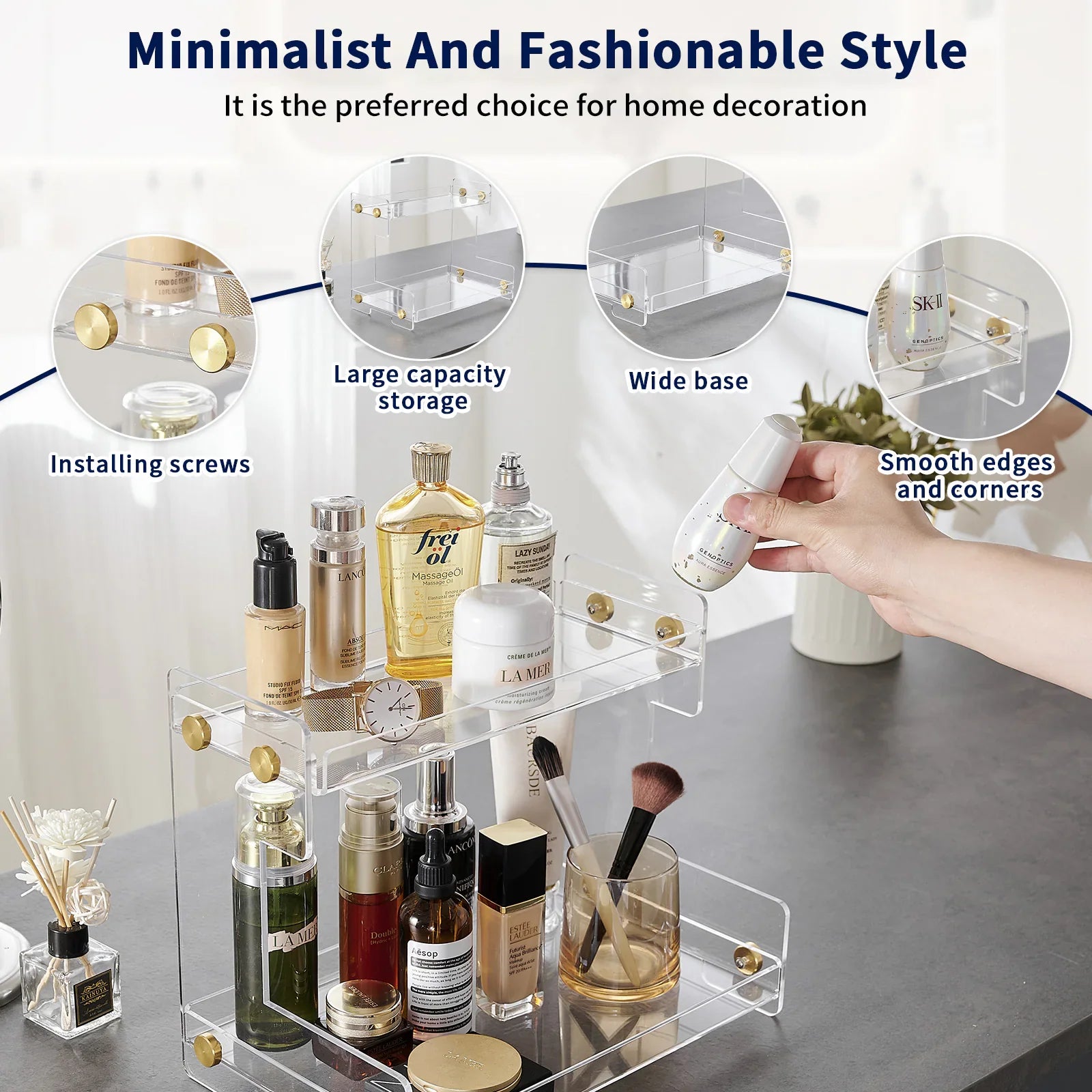 The Stylish Crowned Queen Cosmetic Organizer 👑 - Armix Store