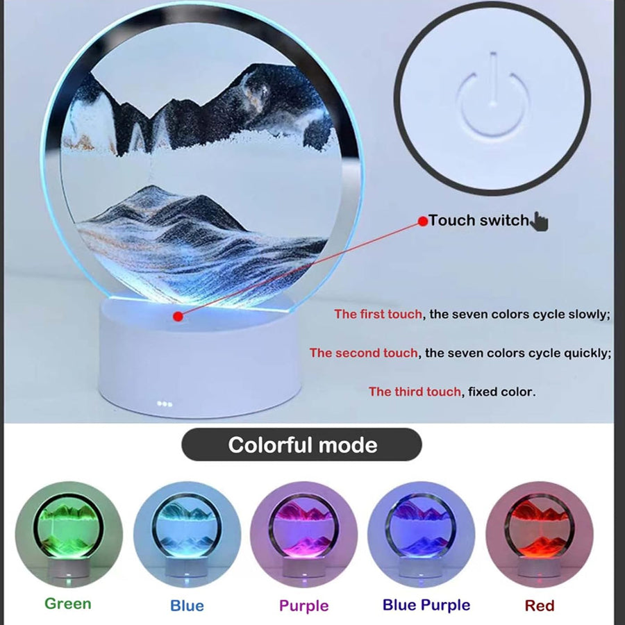 Nordic™ 3D Sand Art Lamp With 7 RGB Night Lights - Armix Store