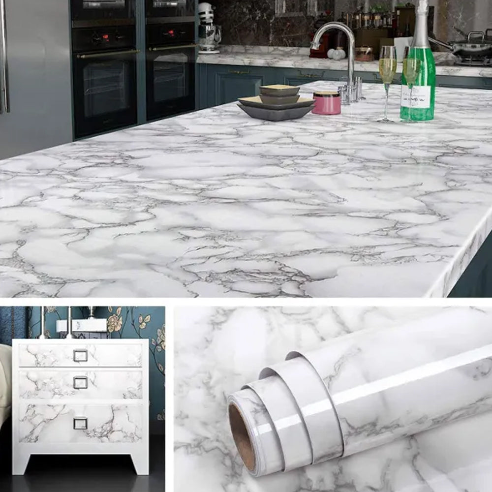 Self Adhesive Marble Sheet | Anti Oil & Heat Resistant (2ft x 6.5ft) - Armix Store