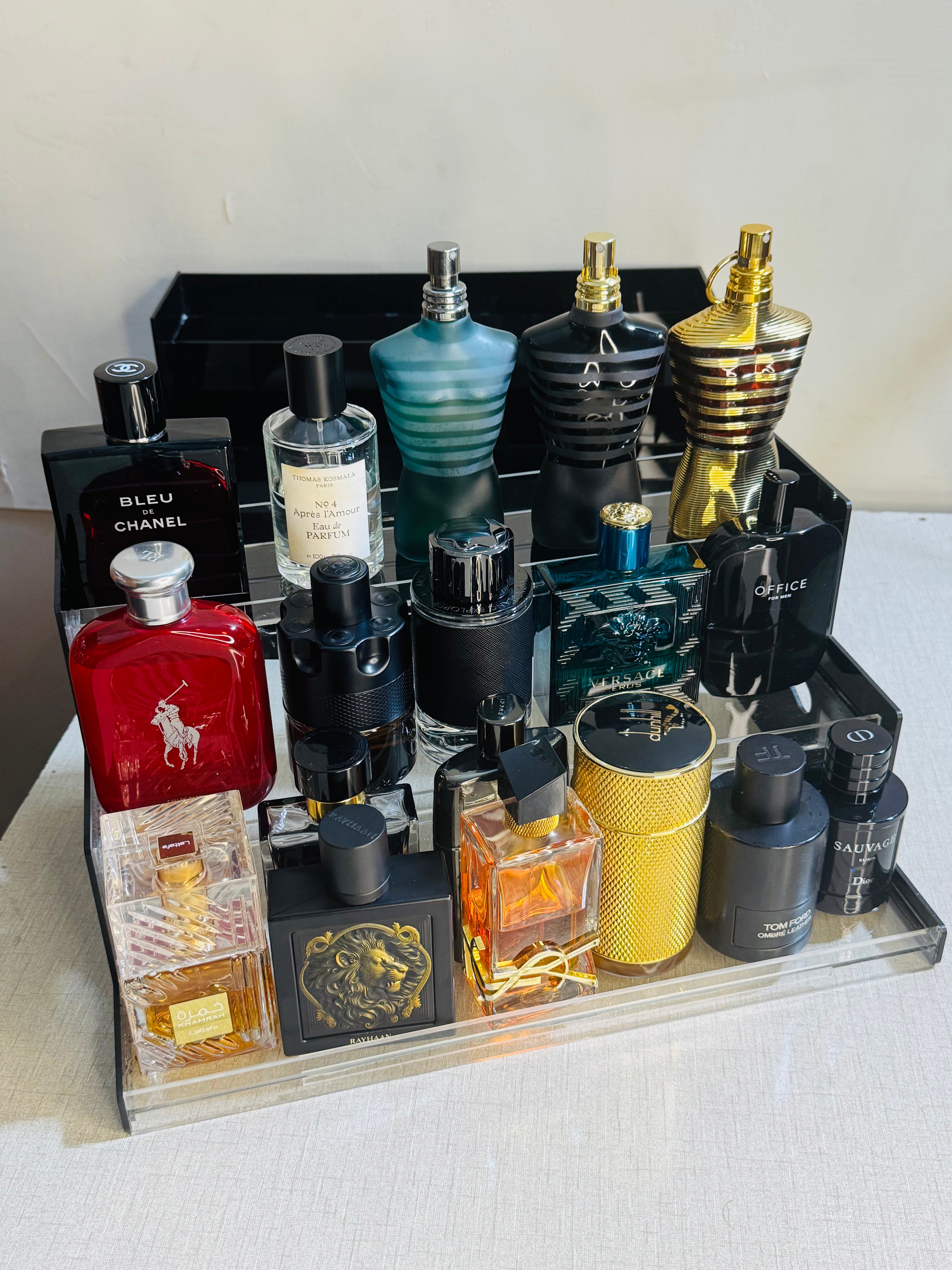 3-Tier Perfume Organizer Stand, Clear Display Stand Makeup Organizer Skincare Organizers - Armix Store