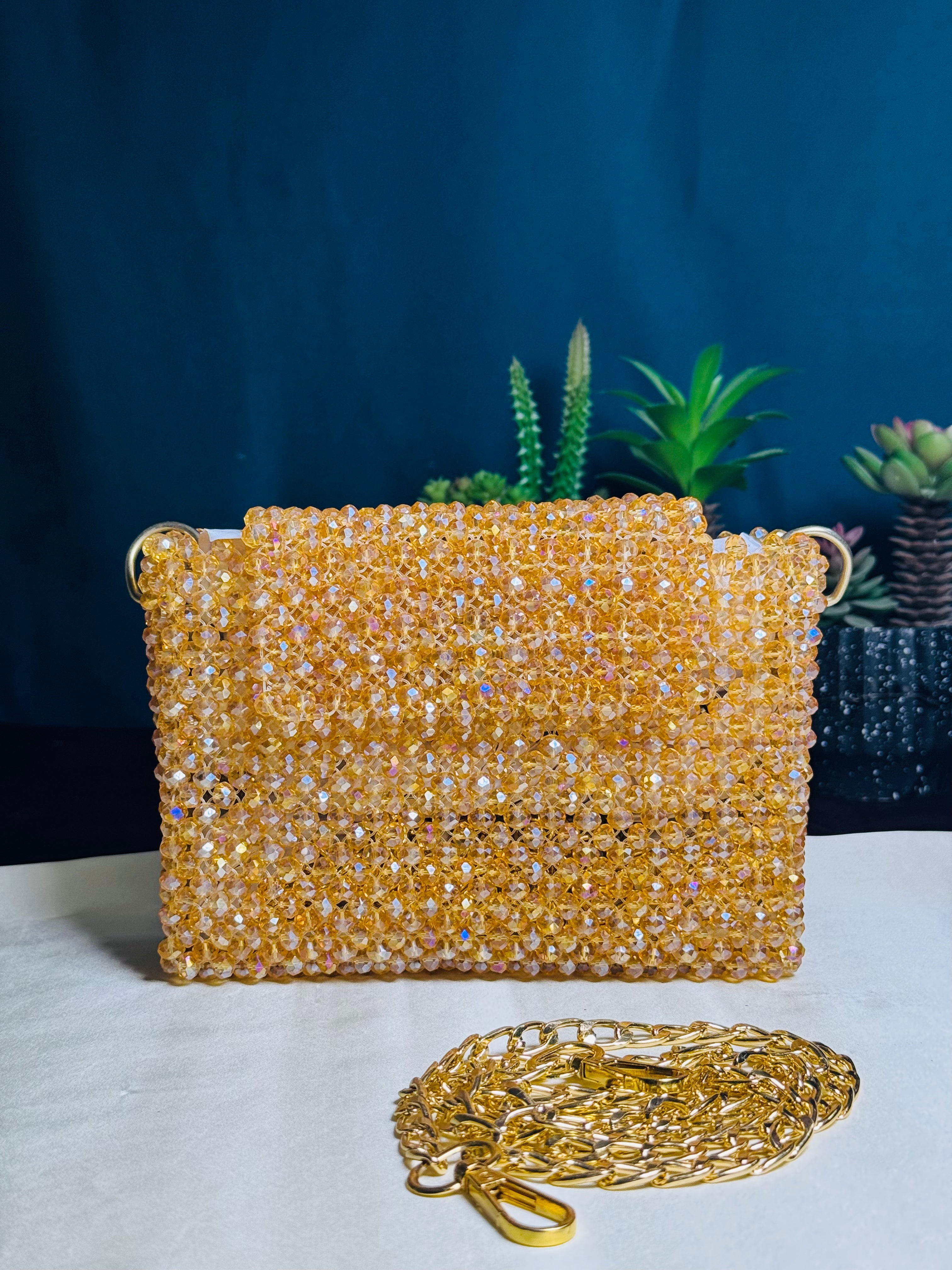 CARNELIAN COLOR CRYSTAL STONE HANDMADE BAG - Armix Store