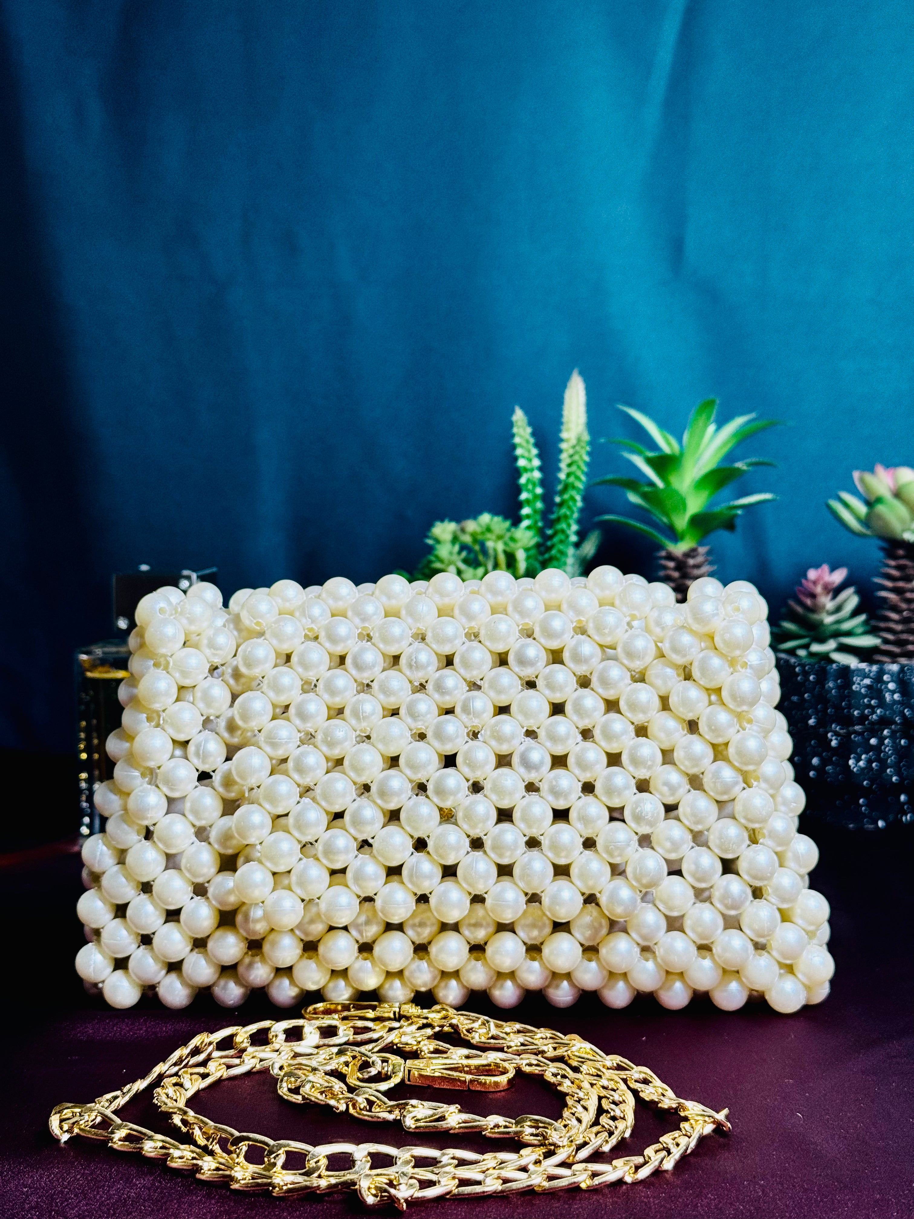 PEARL BEADS HANDMADE BAG - Armix Store