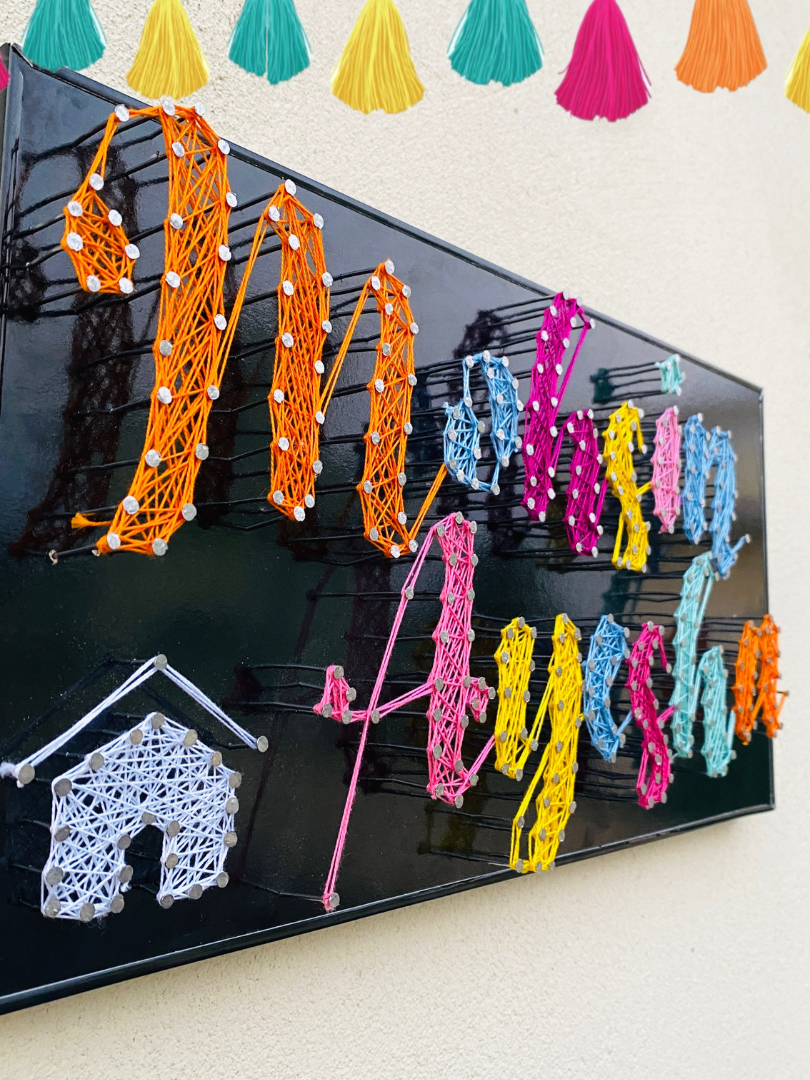 Custom String Art – Double Name on MDF SHEET (8x16 inch) - Armix Store