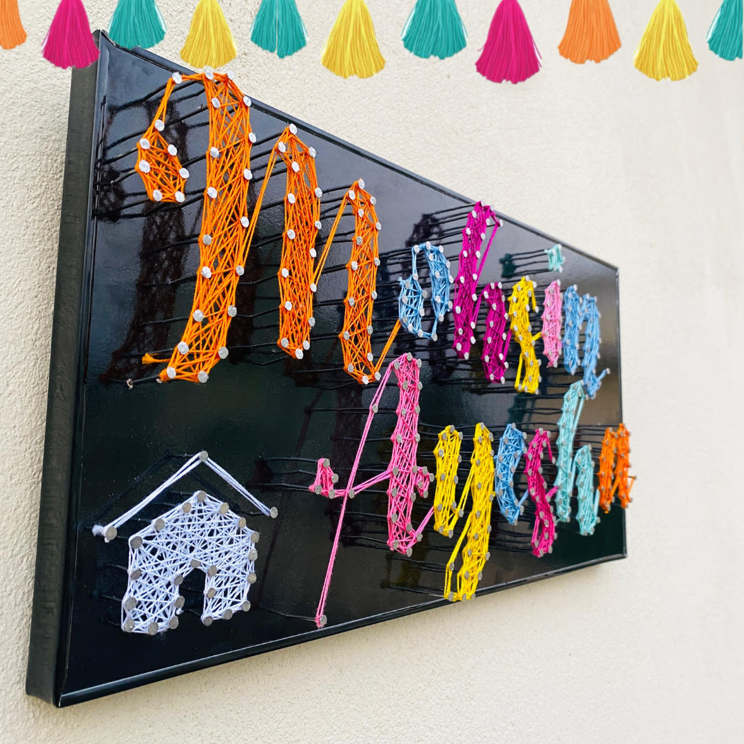 Custom String Art – Double Name on MDF SHEET (8x16 inch) - Armix Store