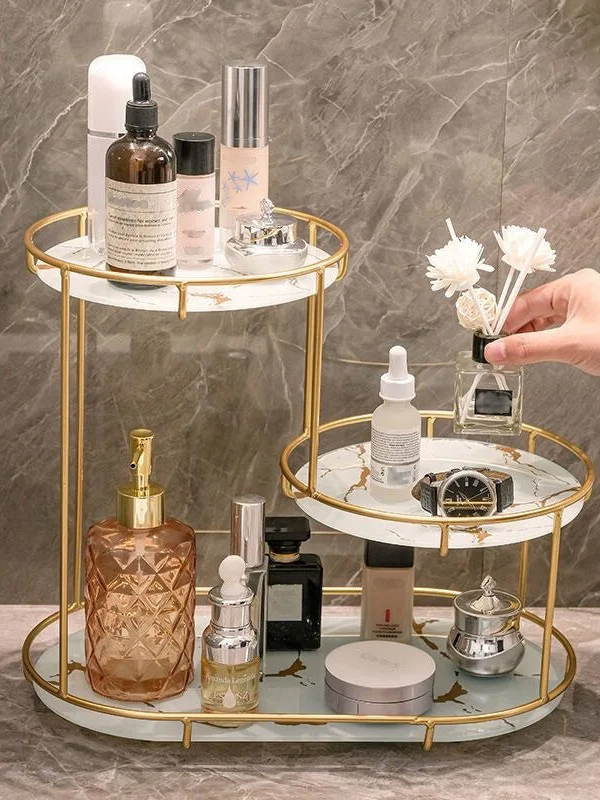 3-Tier Cosmetic Storage Rack High-End Metal Quality - Armix Store
