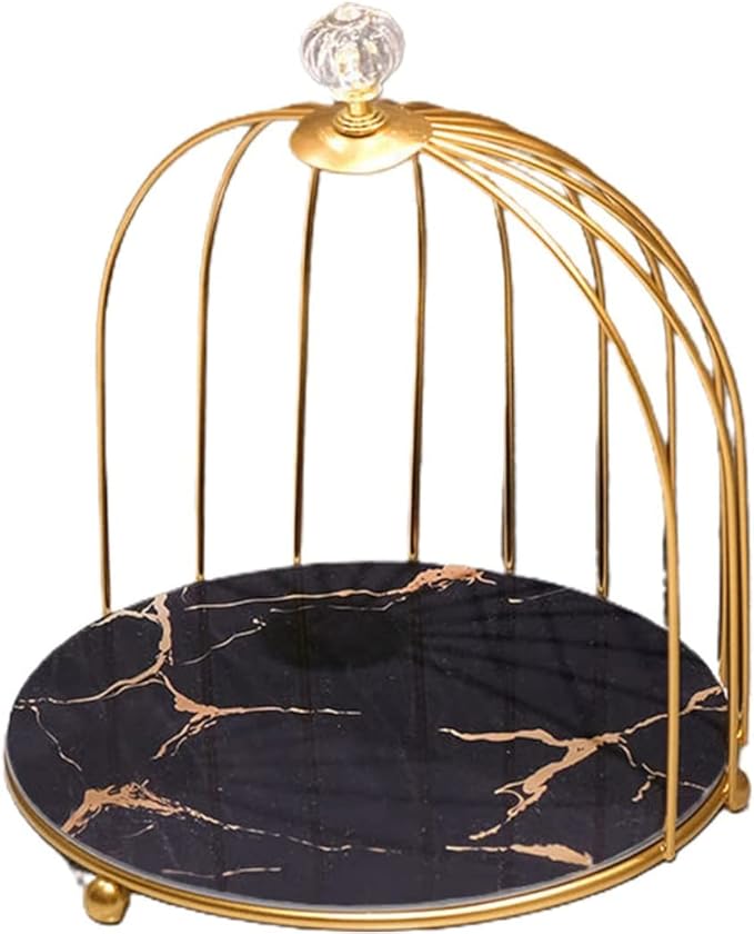 Multi Layer Makeup Organizer In Metal Bird Cage Shape - Armix Store 