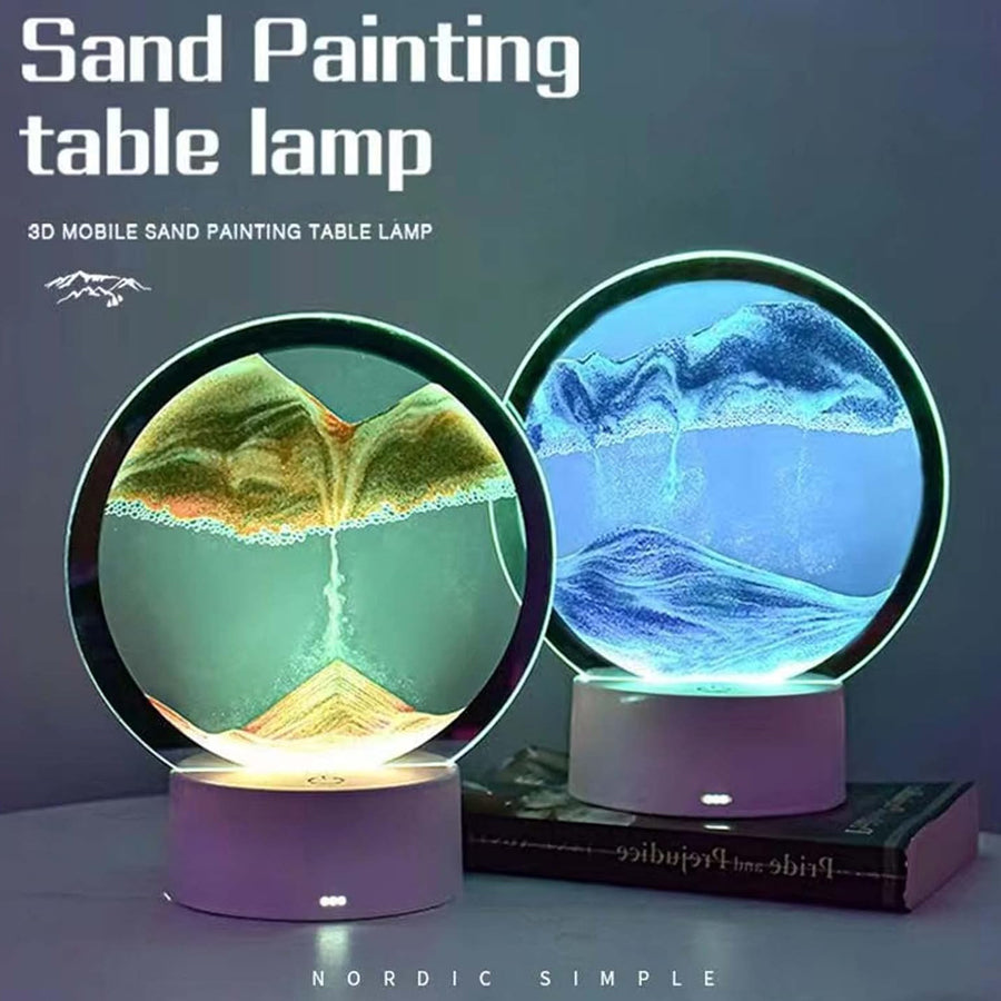 Nordic™ 3D Sand Art Lamp With 7 RGB Night Lights - Armix Store 