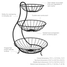 Stainless Steel High Quality Fruit & Vegetable Basket 3 Tier - Armix Store 