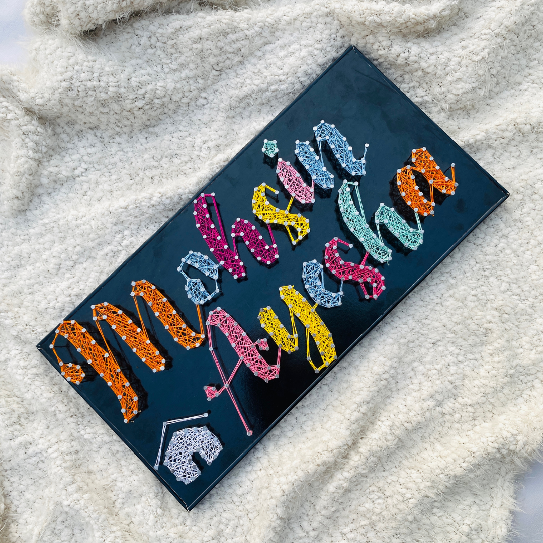 Custom String Art – Double Name on MDF SHEET (8x16 inch) - Armix Store 